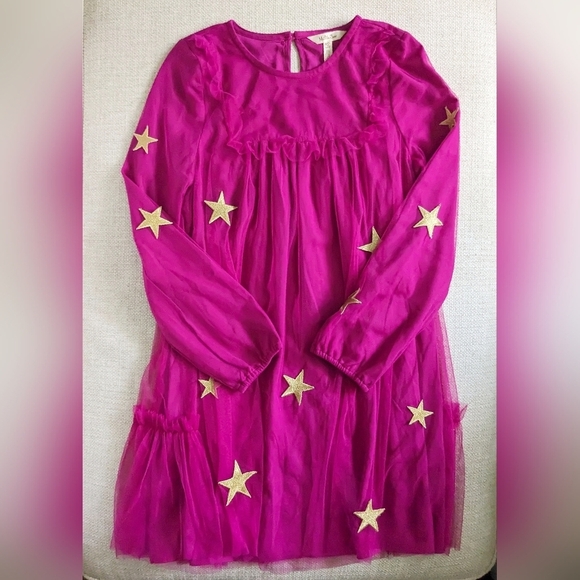 Matilda Jane Moments with You Twinkling Stars Tulle Dress Girls 14 Pink Holiday - Picture 6 of 6